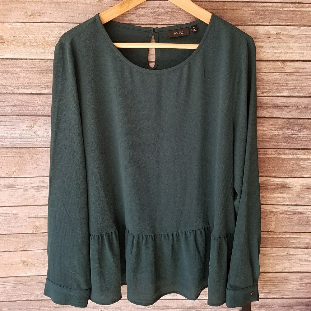 🥀Apt. 9 Women's Green Blouse Size XL